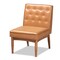 Baxton Studio Riordan Mid-Century Modern Tan Faux Leather and Walnut Brown Finished Wood Dining Chair 186-11362-Zoro - alternate 1